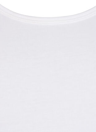 Yksivärinen perustoppi puuvillasta, Bright White, Packshot image number 2