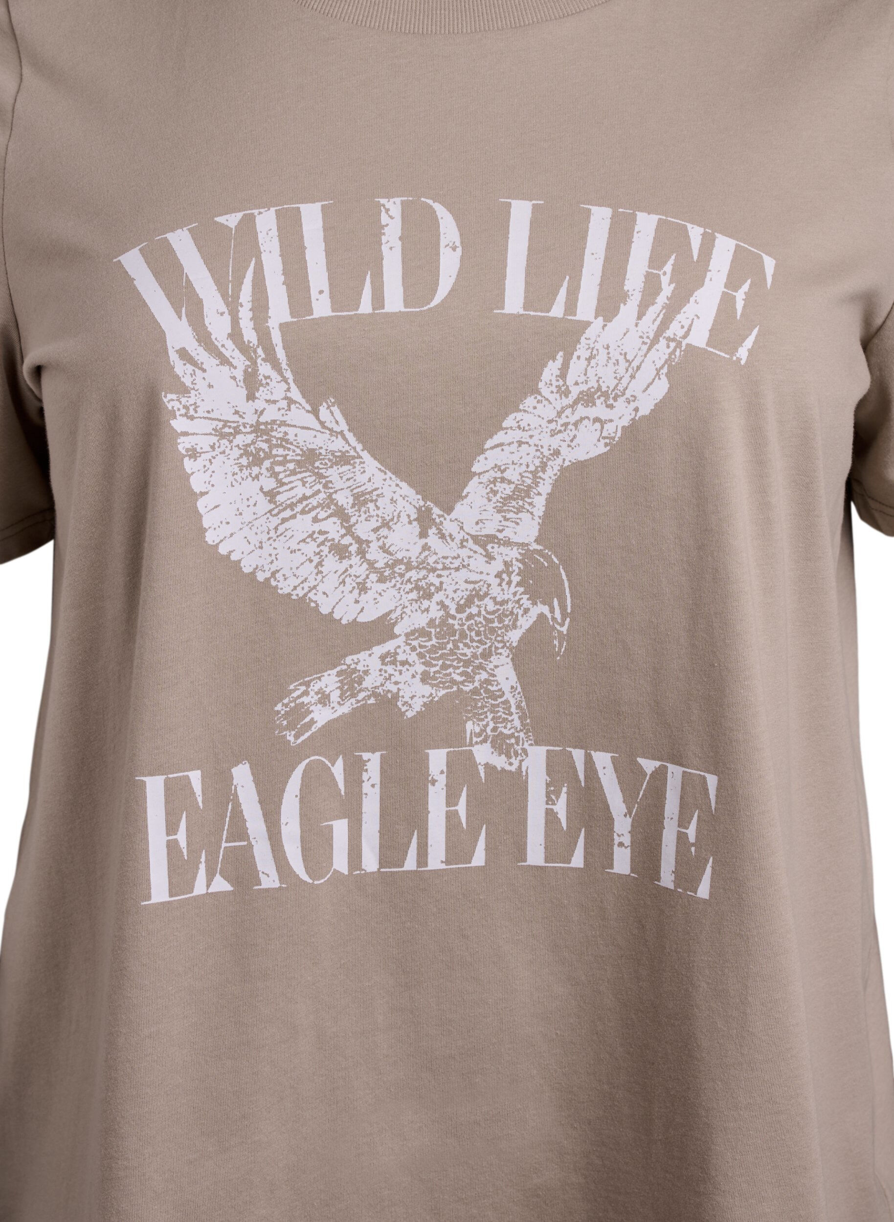Zizzi Eagle Eye -T-paita, Beige, Packshot image number 2