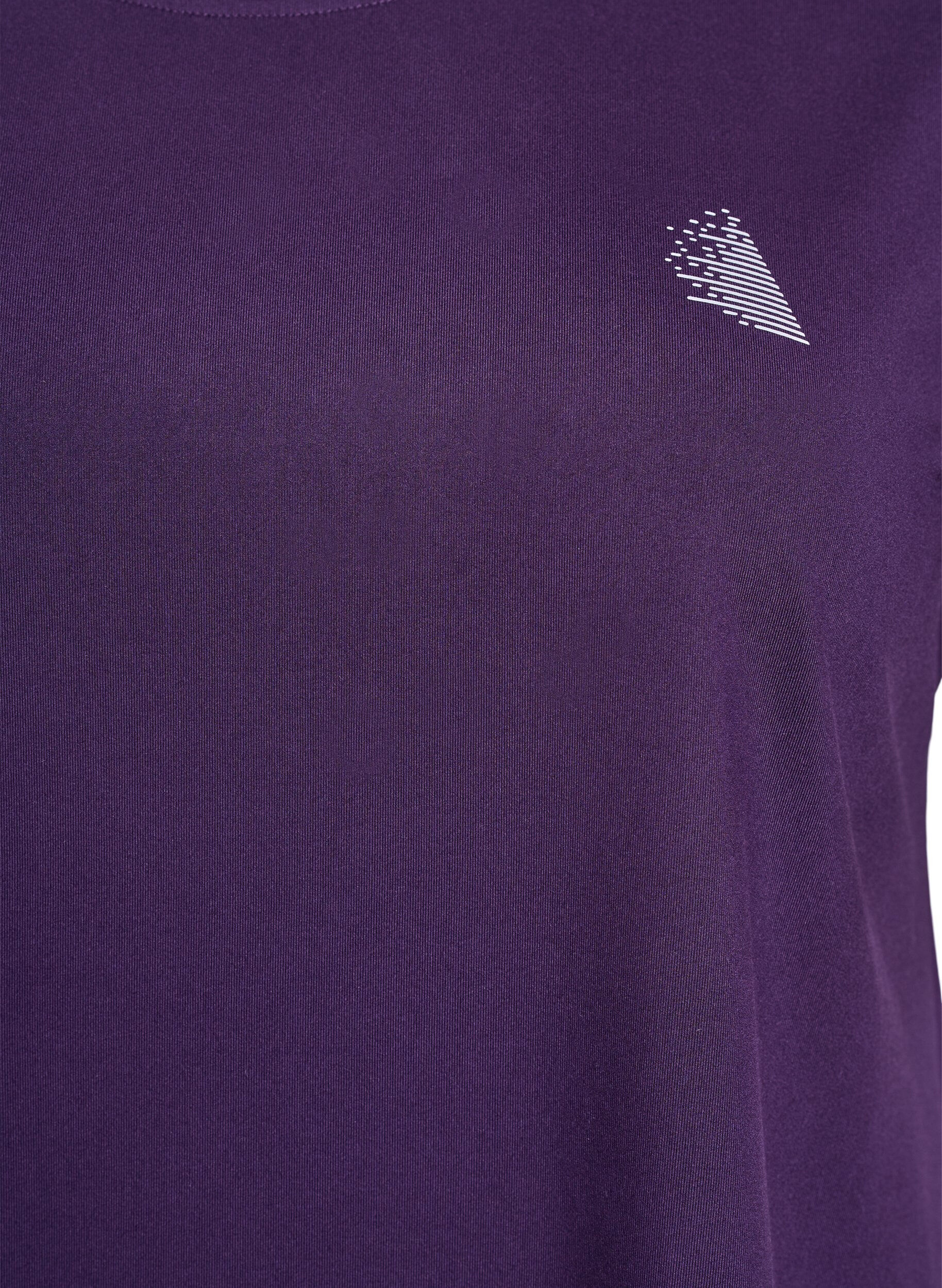 ZizziYksiv&auml;rinen treeni-T-paita, Violetti, Packshot image number 2