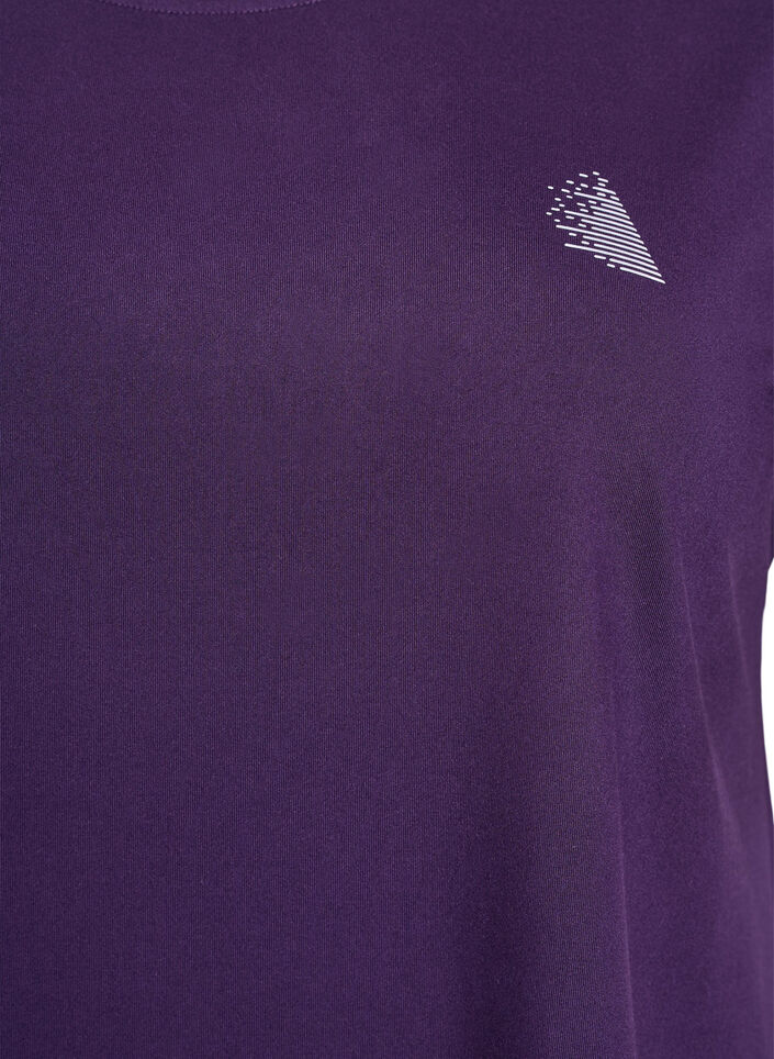 Yksiv&auml;rinen treeni-T-paita, Violetti, Packshot image number 2