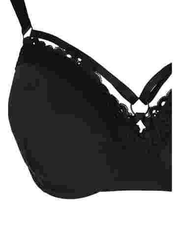 Rintaliivit pitsillä ja nauha-yksityiskohdilla , Black, Packshot image number 2