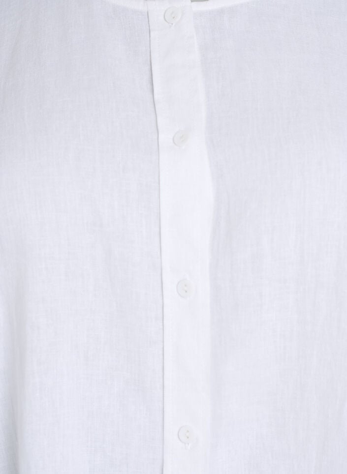 Paitapusero pellava- ja viskoosisekoitteesta 3/4-hihoilla, Valkoinen, Packshot image number 2