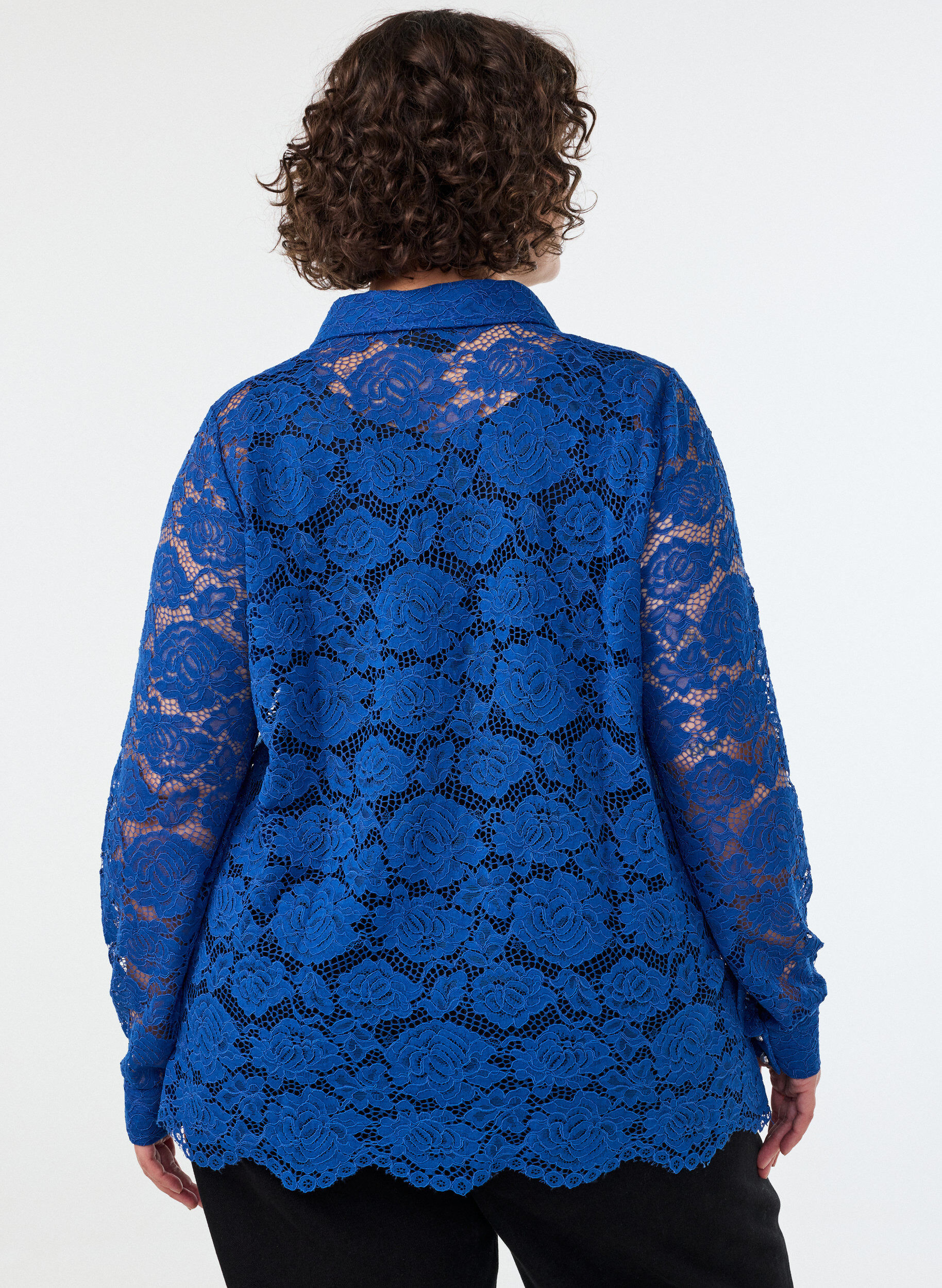 ZizziPitsipaita helmi&auml;isnapeilla, Sininen, Model image number 2