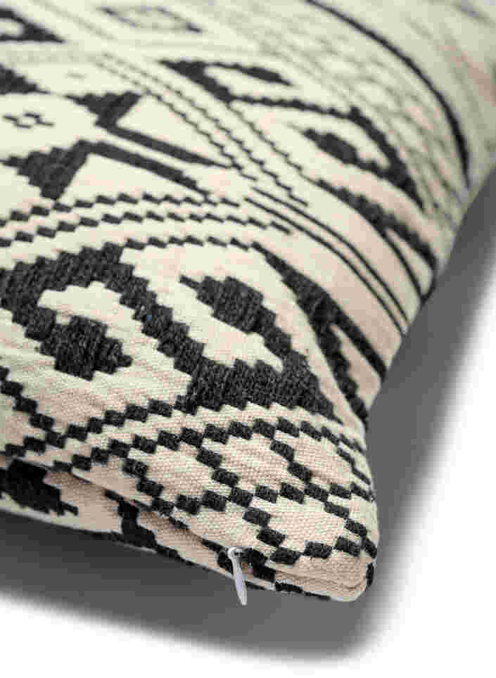 Tyynynpäällinen jaquard-kuosilla, Black/White, Packshot image number 3