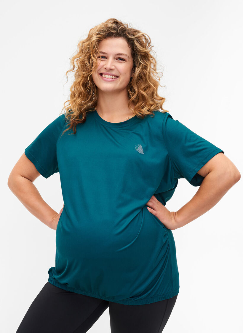 Äitiys t-paita treeniin, Deep Teal, Model image number 0
