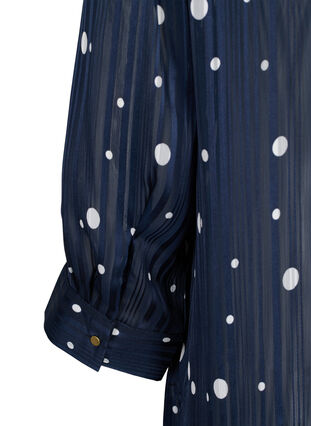 Paitapusero 3/4-hihoilla ja kuosilla, Navy Blazer Dot, Packshot image number 3