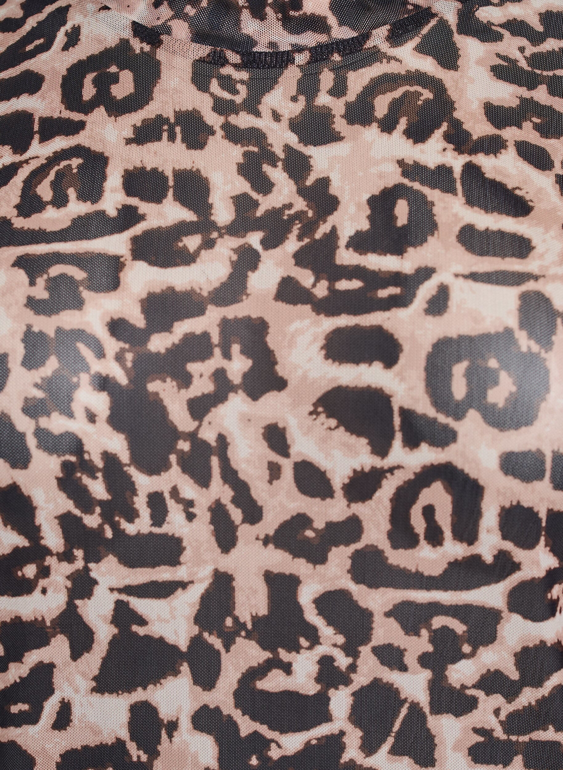 Zizzi Lyhythihainen mesh-pusero, Ruskea, Packshot image number 2