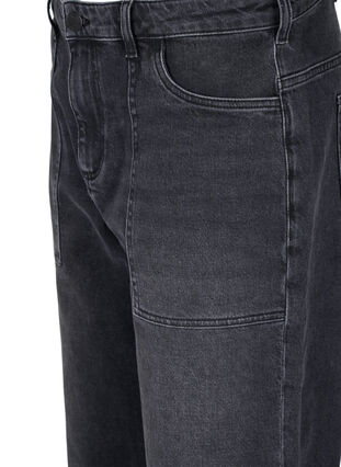 Wide fit -farkut korkealla vyötäröllä, Grey Denim, Packshot image number 2