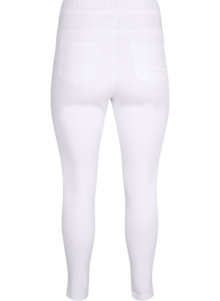 Korkeavy&ouml;t&auml;r&ouml;iset jeggingsit, Valkoinen, Packshot image number 1
