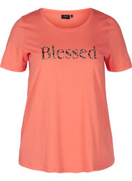 T-paita printillä, Living Coral BLESSED