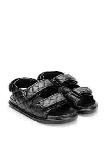 Wide fit -sandaalit, Black, Packshot image number 1