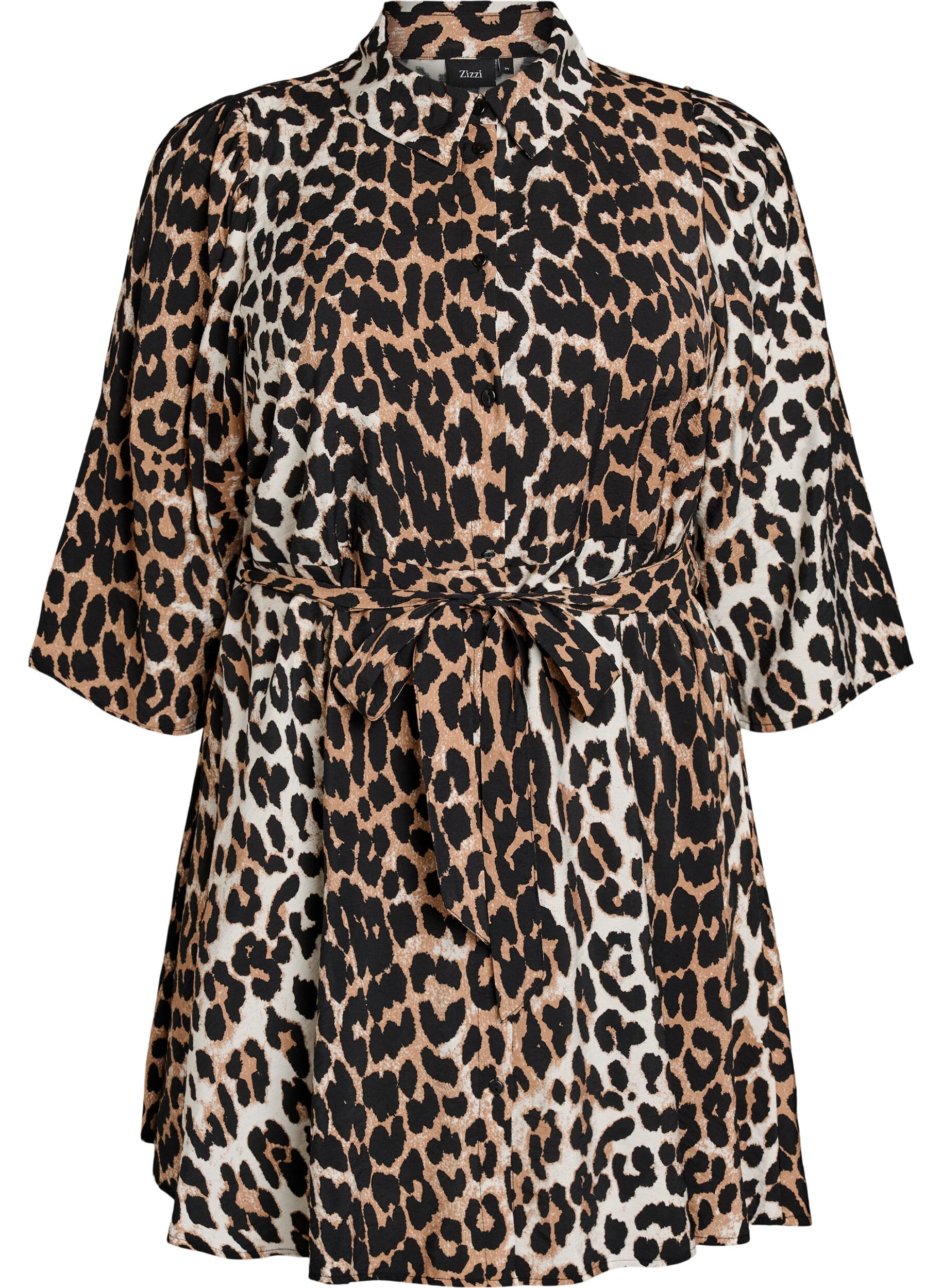 Kuvioitu tunika solmiovy&ouml;ll&auml; ja 3/4-hihoilla