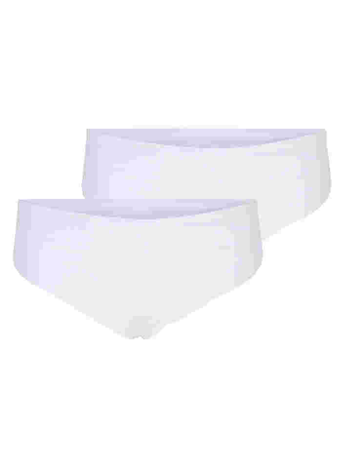 2-pack saumattomia stringejä, Bright White, Packshot image number 0