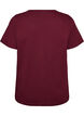 T-paita nappiyksityiskohdalla, Tumma Bordeaux, Packshot image number 1