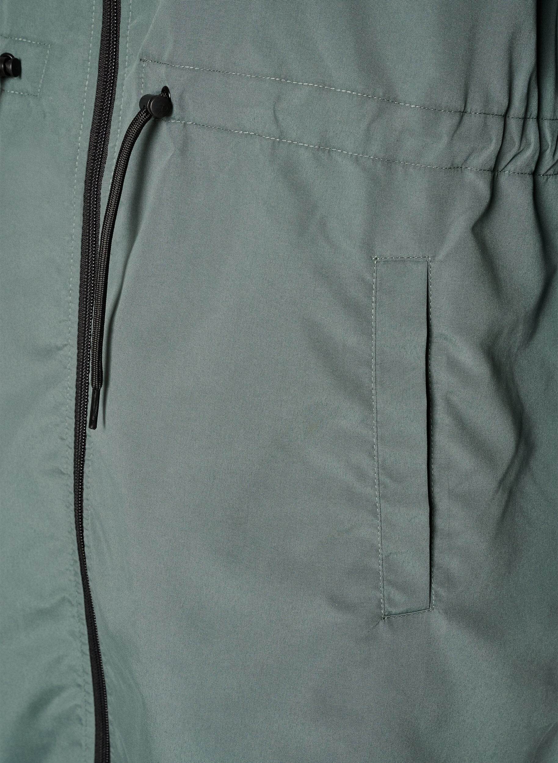 ZizziKevyt hupullinen parka, Vihre&auml;, Packshot image number 3