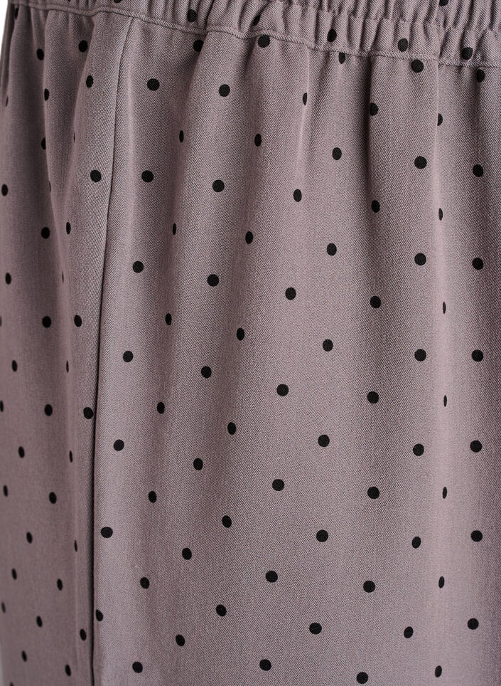 Leveälahkeiset housut korkealla vyötäröllä, Harmaa, Packshot image number 2