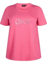 FLASH – kuviollinen t-paita, Hot Pink Amour
