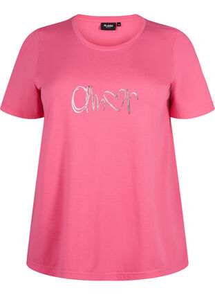FLASH – kuviollinen t-paita, Hot Pink Amour, Packshot image number 0