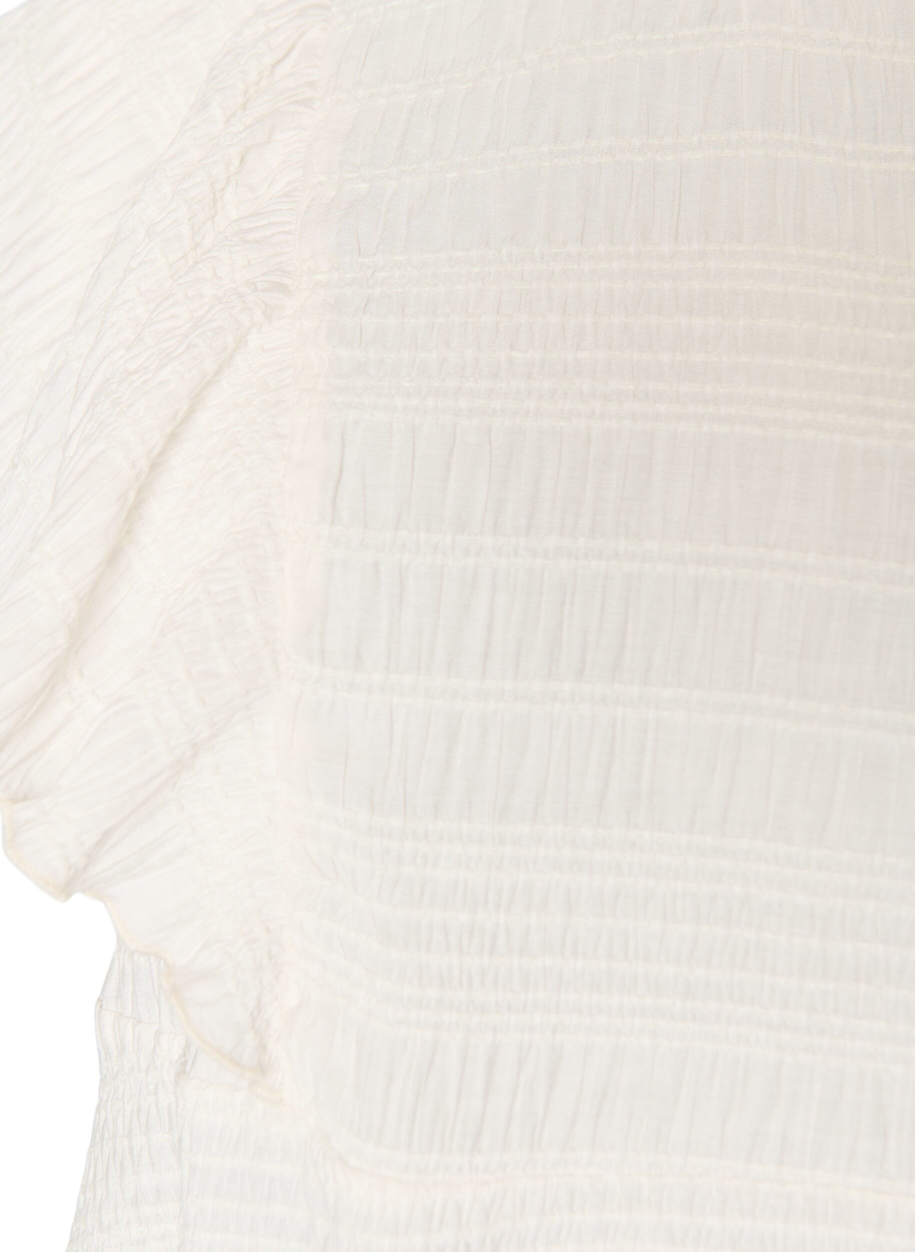 ZizziPusero smock-tekstuurilla ja r&ouml;yhel&ouml;hihoilla, Vanilja, Packshot image number 2