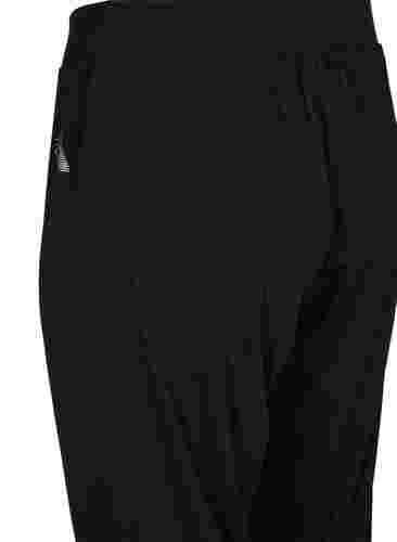 Väljät ribatut housut, Black, Packshot image number 3