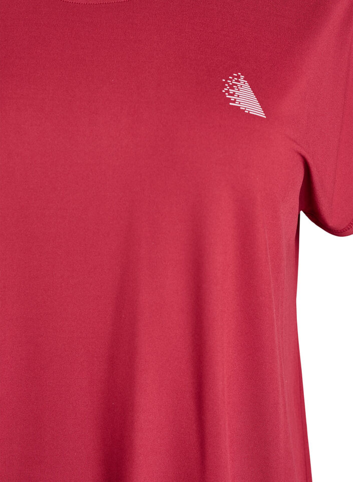 Yksiv&auml;rinen treeni-T-paita, Punainen, Packshot