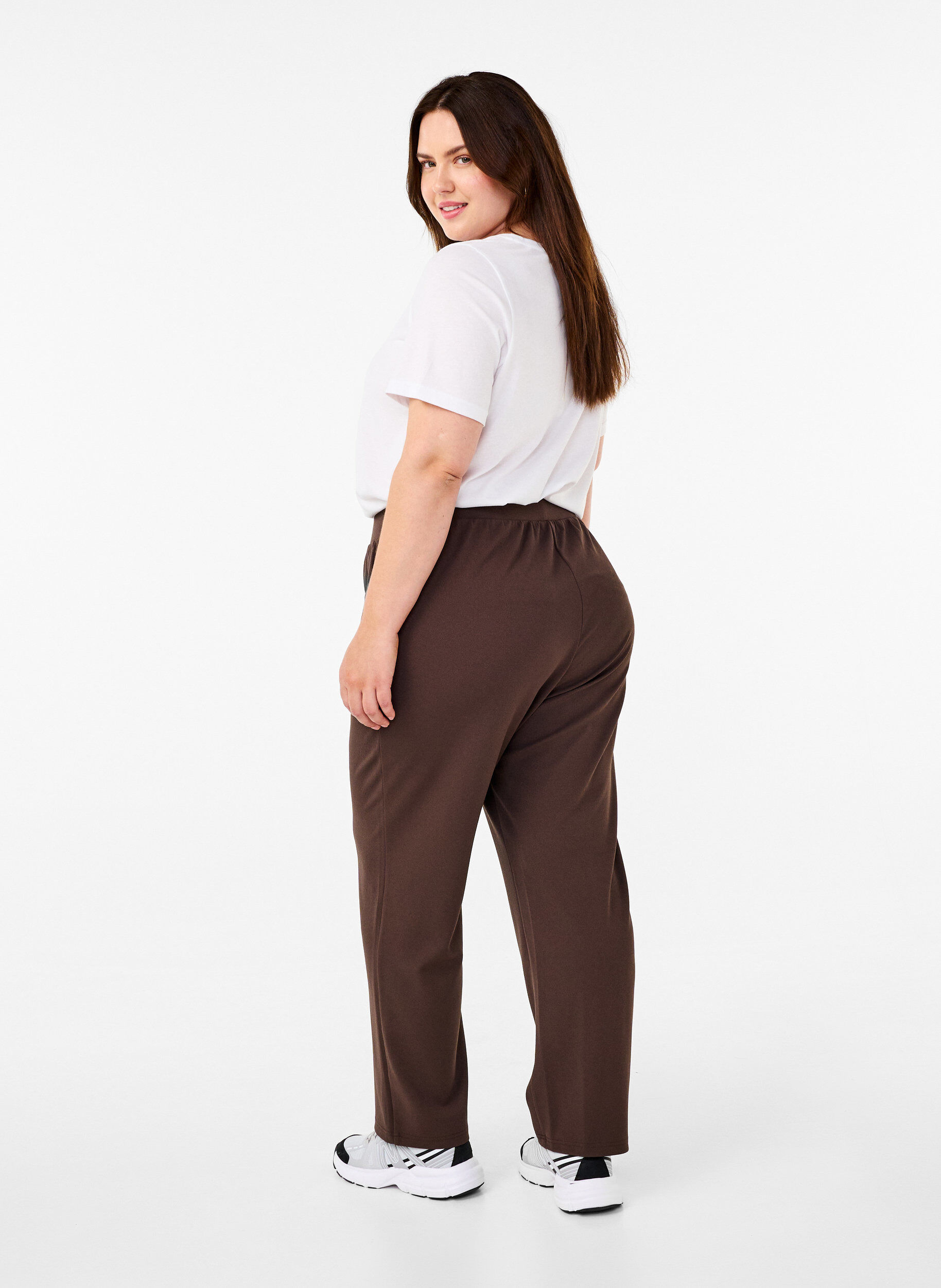 ZizziSuorat housut, Ruskea, Model image number 1