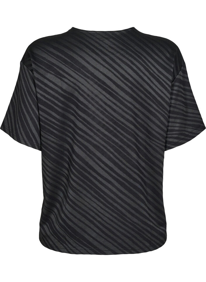 Ylisuuri pusero kuviolla, Musta, Packshot image number 1