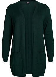 Pitk&auml; neuletakki viskoosisekoitteesta, Vihre&auml;