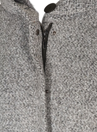 Villakangastakki hupulla , Light Grey Melange, Packshot image number 3