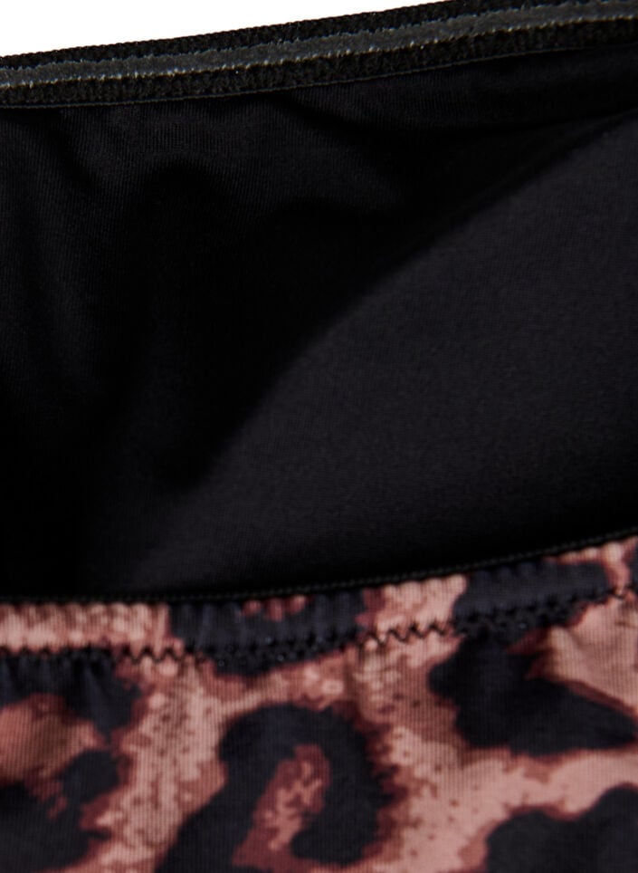 Leopardikuvioinen bandeau-bikiniyl&auml;osa, Beige, Packshot