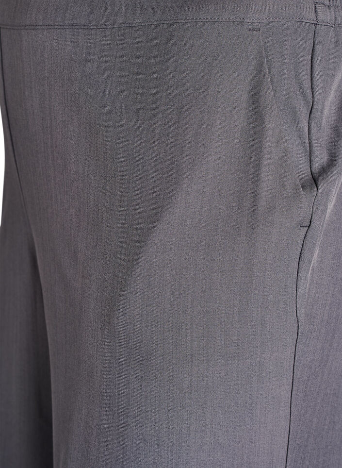 Korkeavyötäröiset pukuhousut leveillä lahkeilla, Harmaa, Packshot image number 2