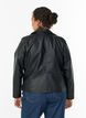 Keinonahkainen biker-takki, Musta, Model image number 2