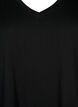 Yksivärinen oversize t-paita v-pääntiellä, Musta, Packshot image number 2