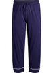 Puuvillaiset pyjamahousut korkealla vy&ouml;t&auml;r&ouml;ll&auml;, Sininen, Packshot image number 0