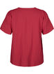 Lyhythihainen brodeerattu viskoosipusero, Punainen, Packshot image number 1