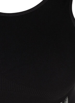 Yksiväriset urheilurintaliivit ristitetyllä selällä, Black, Packshot image number 2
