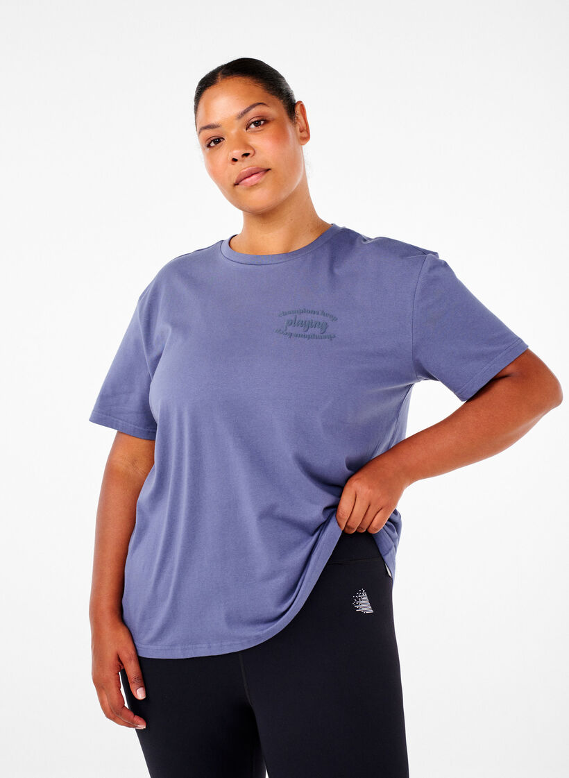 Sporttinen T-paita luomupuuvillasta, , Model image number 0