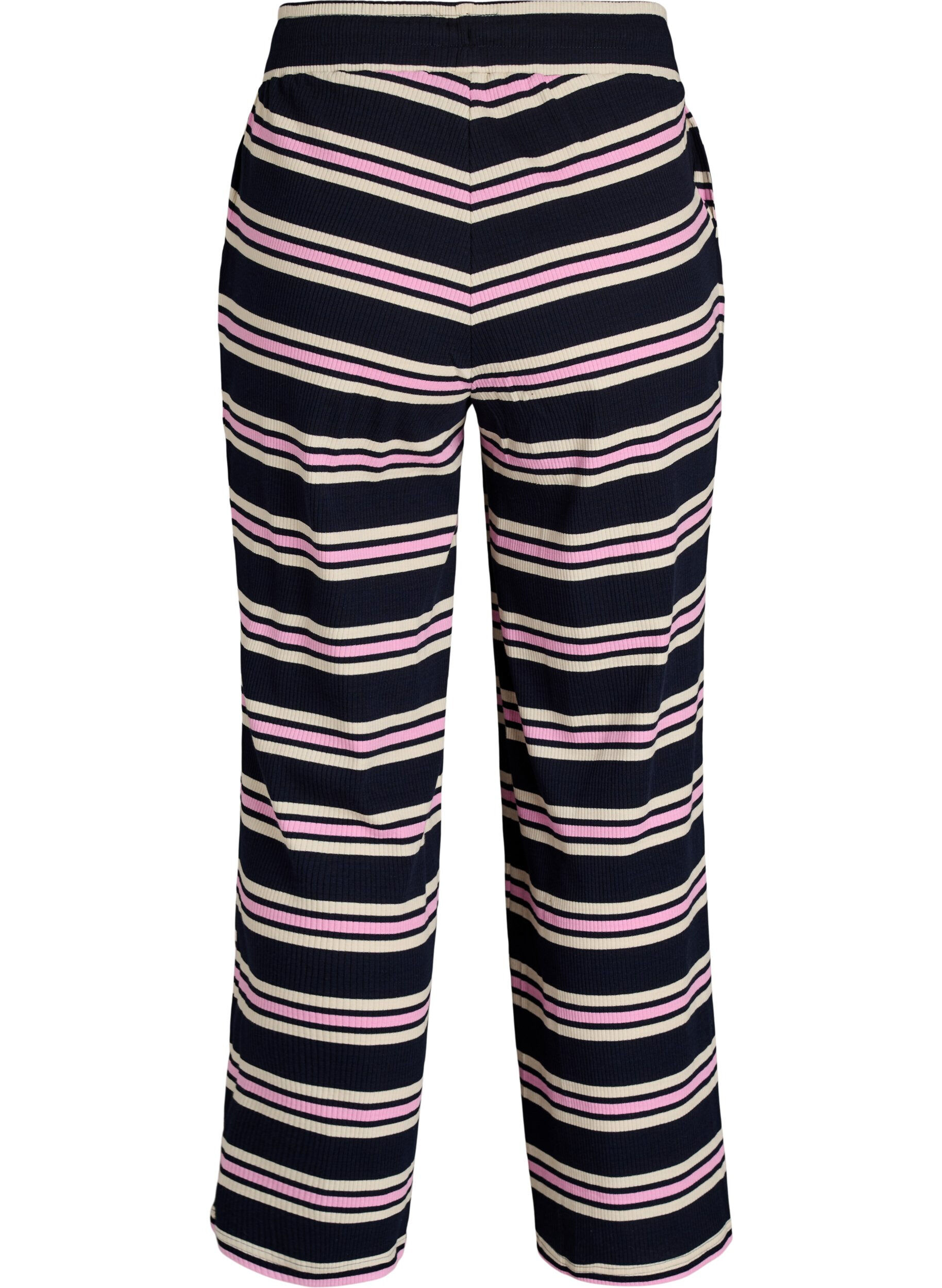 ZizziRaidalliset pyjamahousut leveill&auml; lahkeilla, Sininen, Packshot image number 1