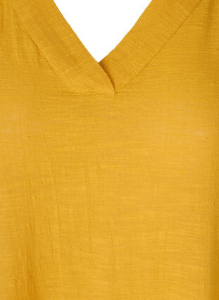 Lyhythihainen tunika puuvillasta, Golden Yellow, Packshot image number 2