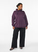 Collegepaita korkealla kauluksella ja taskuilla, Violetti, Model image number 1