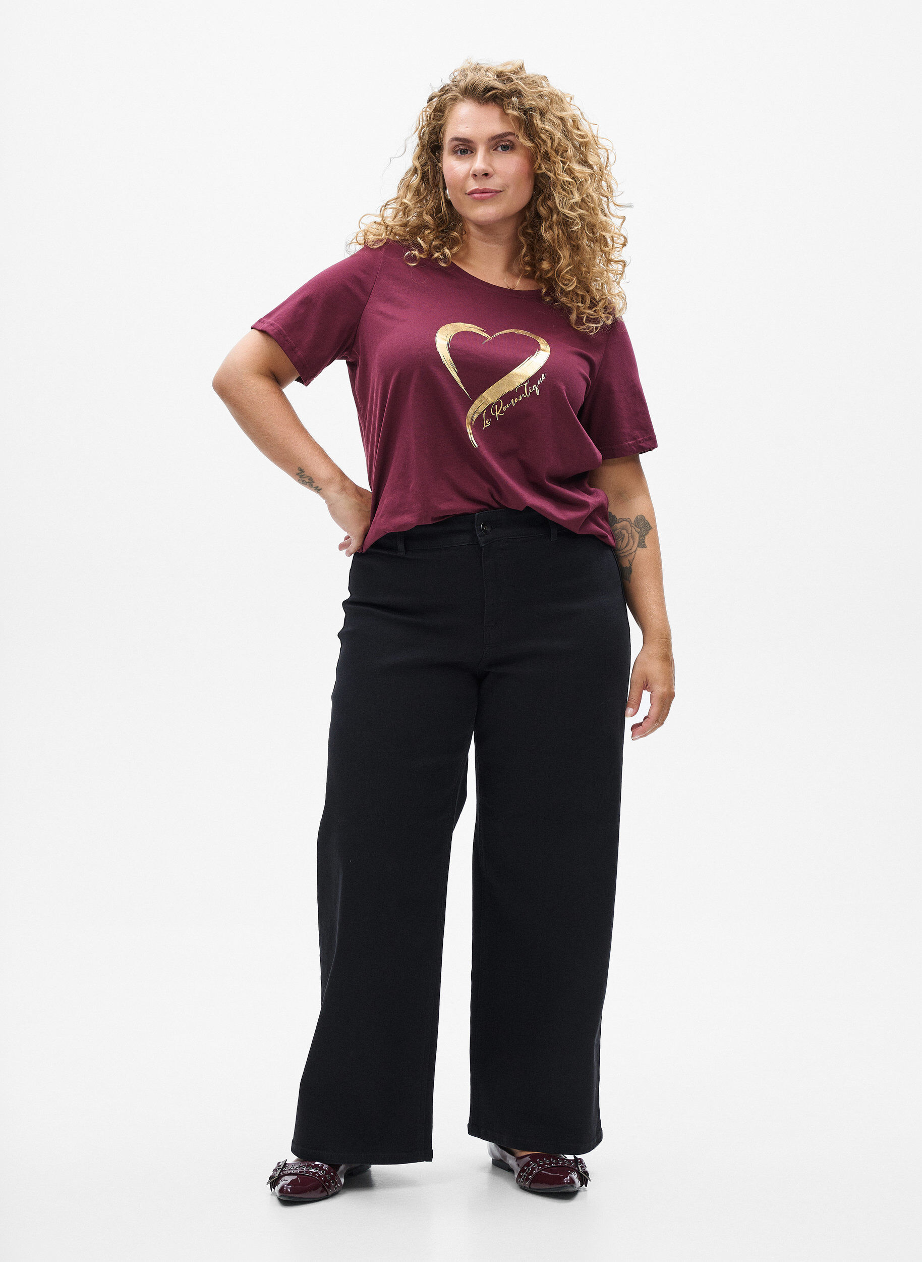 Zizzi FLASH - T-paita printill&auml;, Punainen, Model image number 1