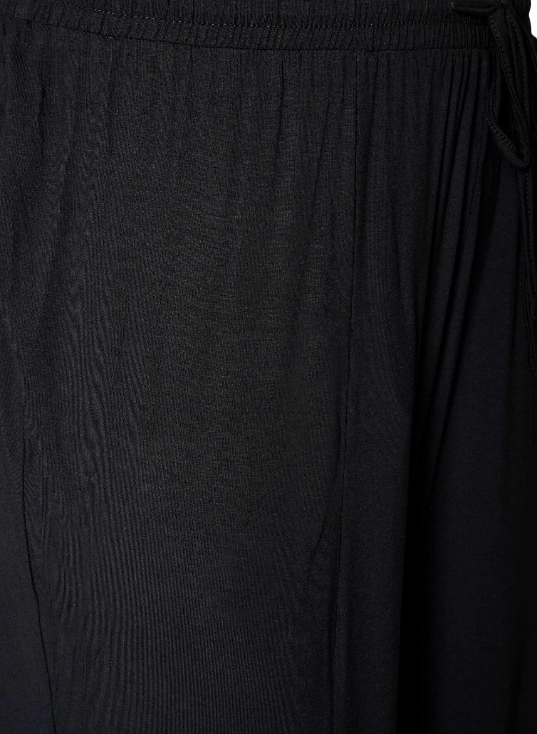 ZizziKorkeavy&ouml;t&auml;r&ouml;iset jersey-kangasta olevat pallohousut, Musta, Packshot image number 2