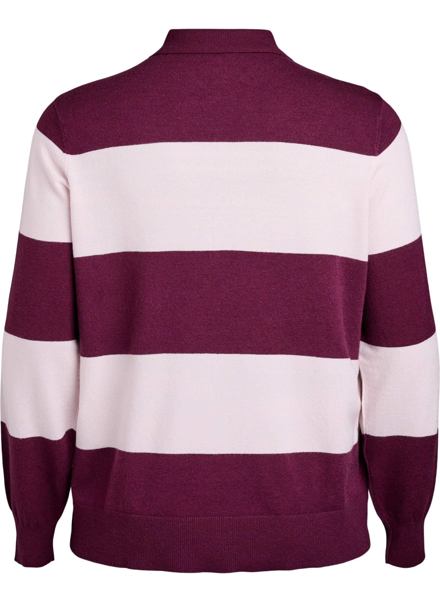 Zizzi Neulepusero kauluksella, Punainen, Packshot image number 1