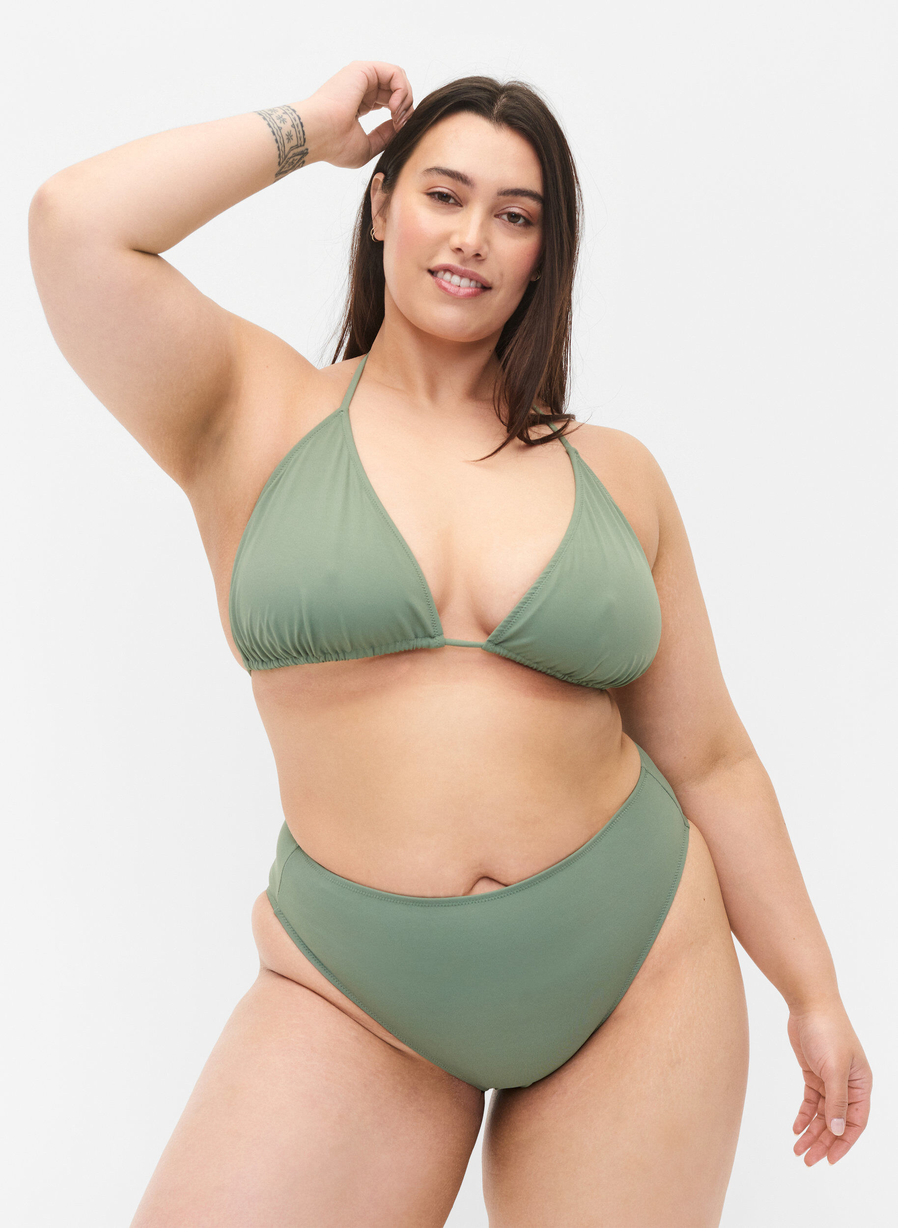 Zizzi Tai-mallinen bikinialaosa normaalilla vy&ouml;t&auml;r&ouml;ll&auml;, Vihre&auml;, Model image number 0