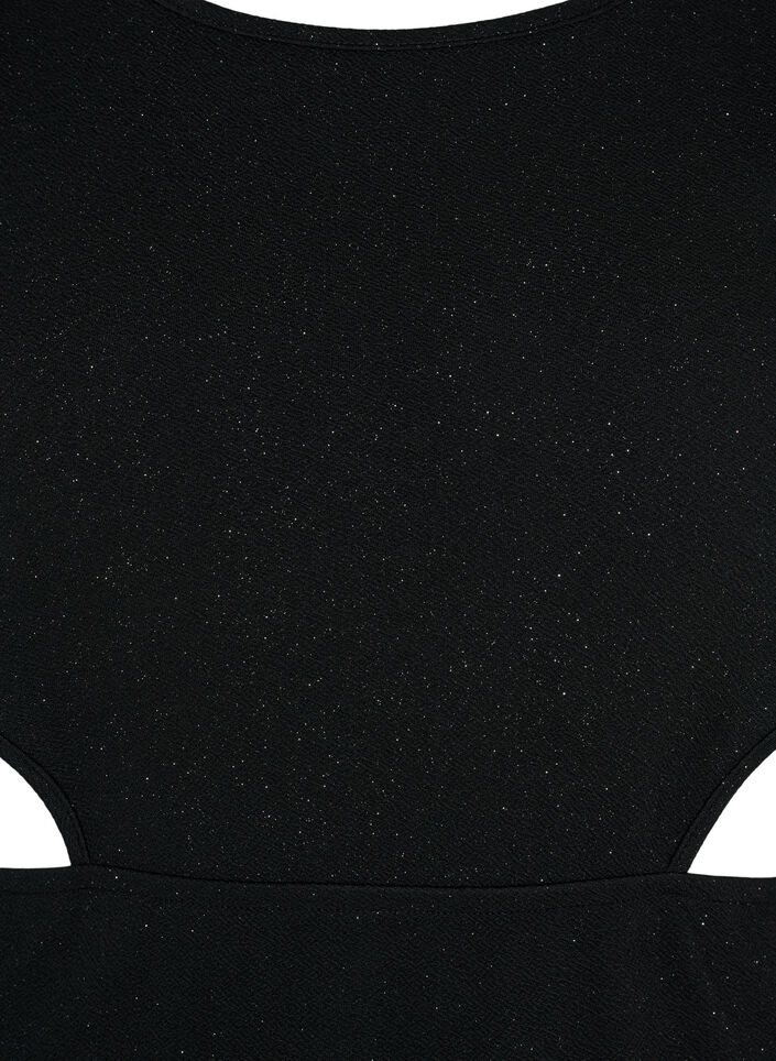 Hihaton mekko, jossa on cut-out -leikkaus, Black, Packshot image number 2