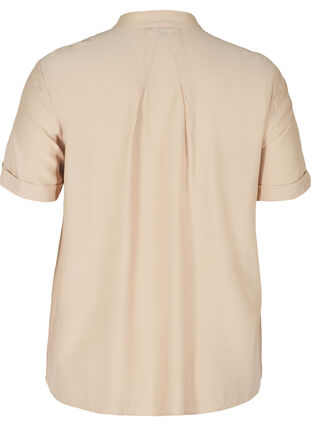 Lyhythihainen paita pyöreällä pääntiellä, Warm Taupe, Packshot image number 1