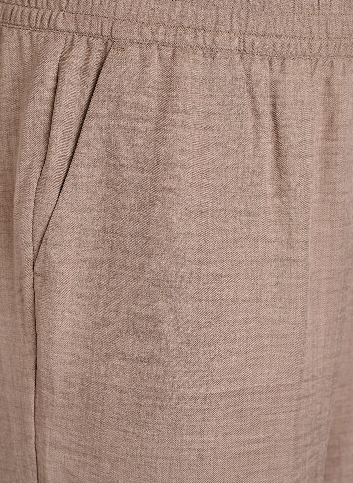 Shortsit, joissa on taskut ja korkea vyötärö, Ruskea, Packshot image number 2