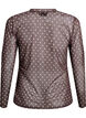 Mesh -pusero pisteill&auml;, Ruskea, Packshot image number 1