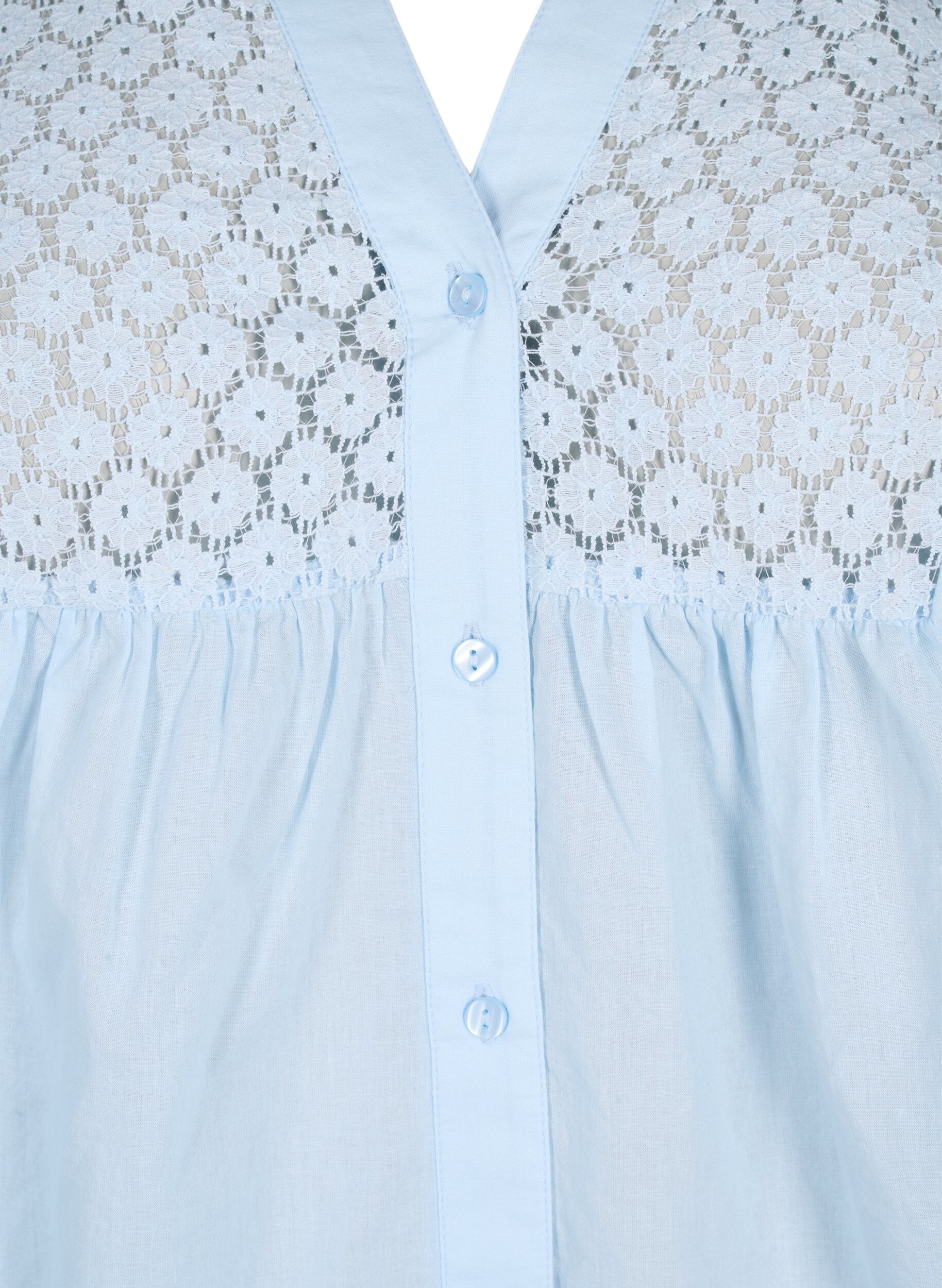 Zizzi FLASH - Paita virkkauskoristeella, Cashmere Blue, Packshot image number 2
