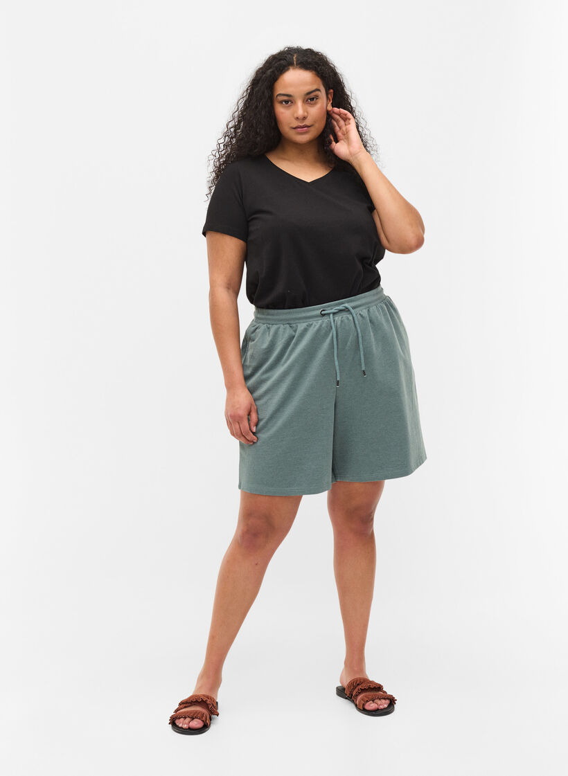 Perus T-paita, Musta, Model image number 1